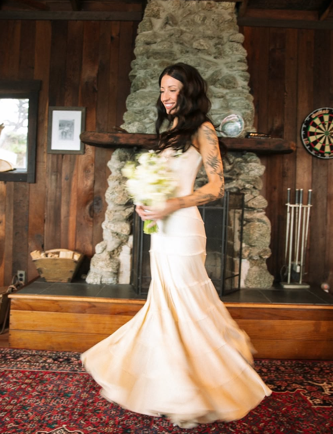 Simple A Line Spaghetti Strap Light Champagne Satin Evening Dress Party Dress SH2679