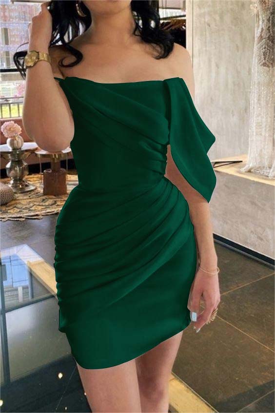 Gorgeous White Off the Shoulder Sleeveless Short Pleated Homecoming Dress