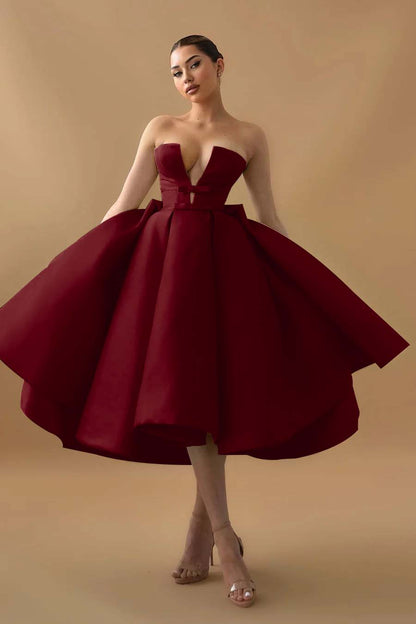 Hellodresses Chic Mint Green Strapless Sleeveless A Line Homecoming Dress With Ruffles