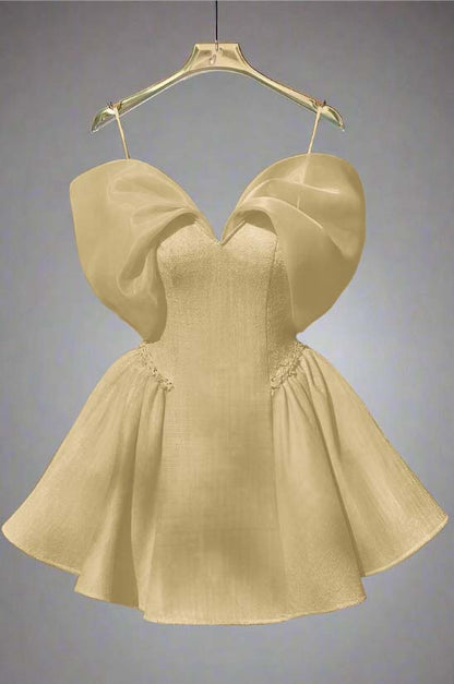 Spaghetti Strap Sleeveless Short A Line Homecoming Dress With Sequins HC0184