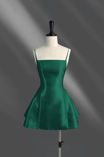 Spaghetti Strap Sleeveless Short A Line Homecoming Dress With Pleated HC0185