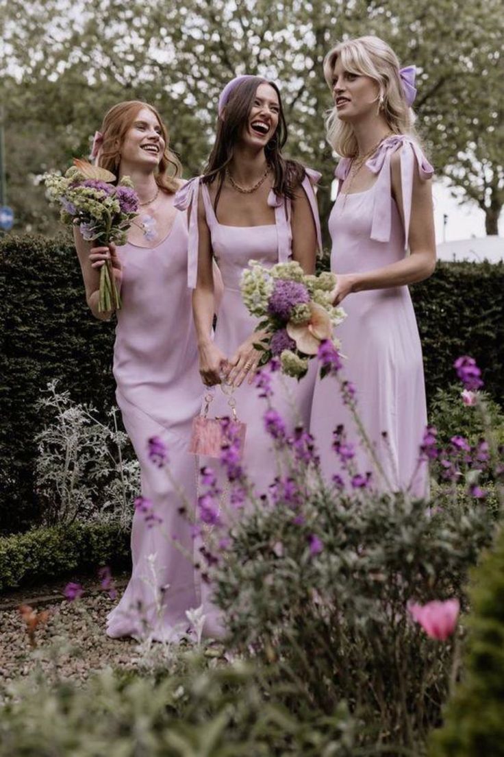 Gentle A Line Straps Pink Satin Long Bridesmaid Dress Evening Dress with Bow SH3273