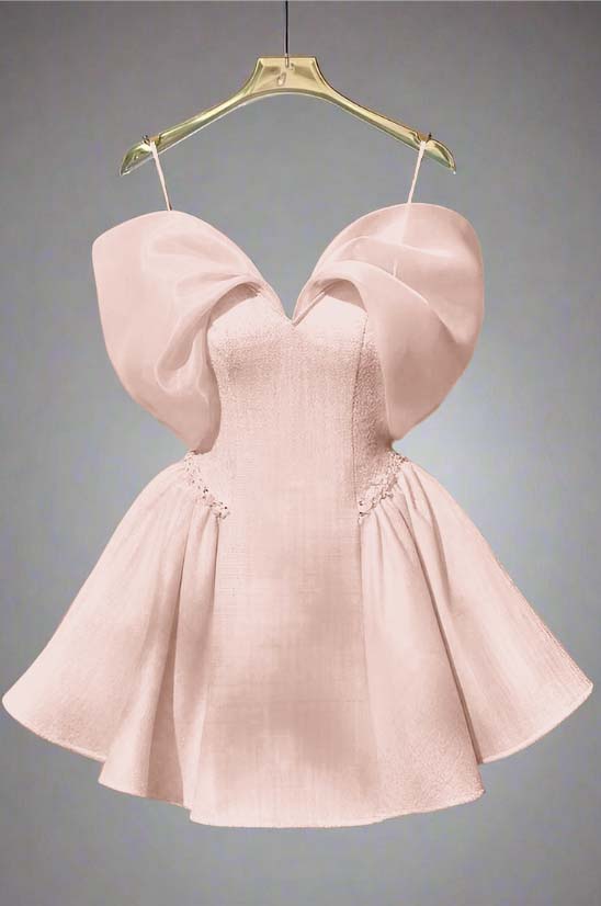 Spaghetti Strap Sleeveless Short A Line Homecoming Dress With Sequins HC0184