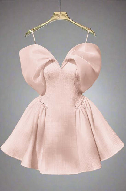 Spaghetti Strap Sleeveless Short A Line Homecoming Dress With Sequins HC0184