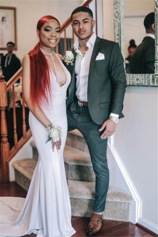 Handsome Dark Green Beach Wedding Suit With Notch Lapel On Sale | Zelldresses