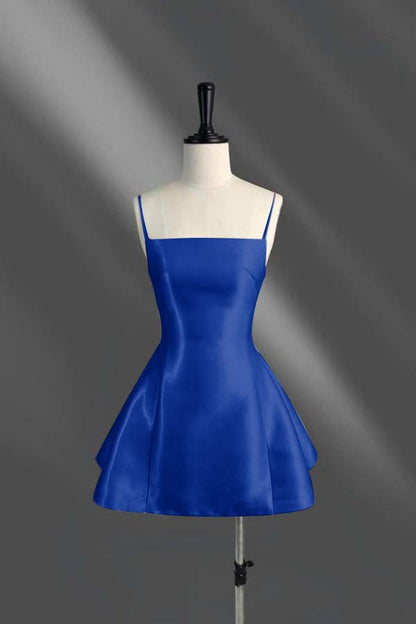 Spaghetti Strap Sleeveless Short A Line Homecoming Dress With Pleated HC0185