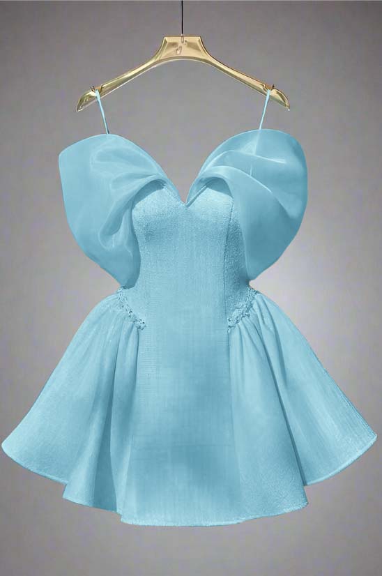 Spaghetti Strap Sleeveless Short A Line Homecoming Dress With Sequins HC0184