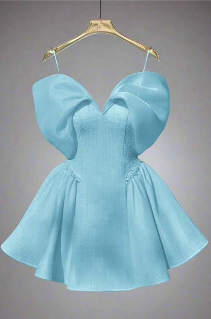 Spaghetti Strap Sleeveless Short A Line Homecoming Dress With Sequins HC0184