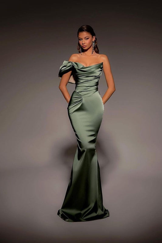 Beautiful One Shoulder A Line Mermaid Prom Dress Off The Shoulder | Zelldresses