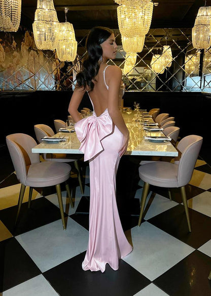 Light Pink Prom Dress Long Backless Sleeveless Halter Gown YH0065