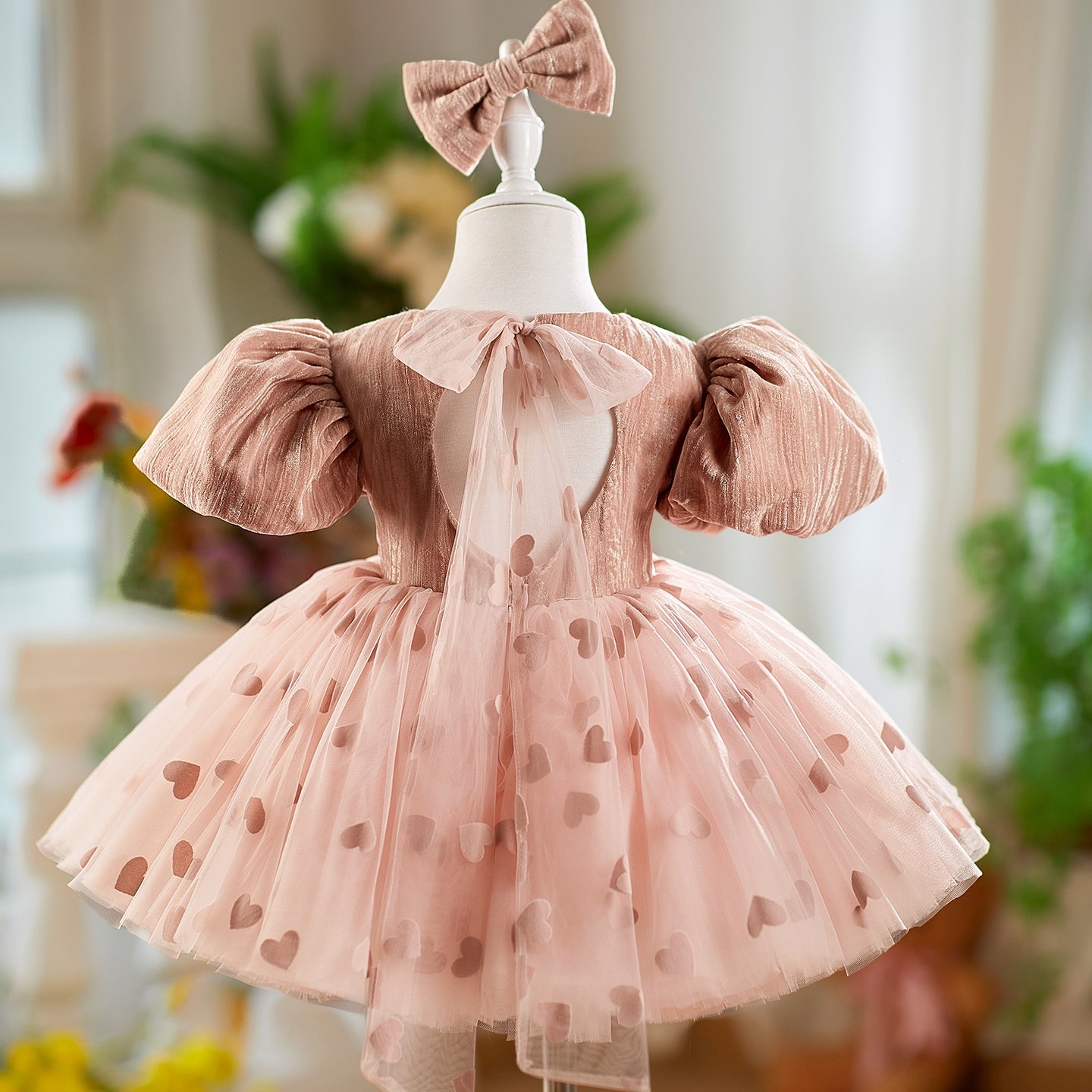 Caramel Princess Flower Girl Dress Knee-Length J562