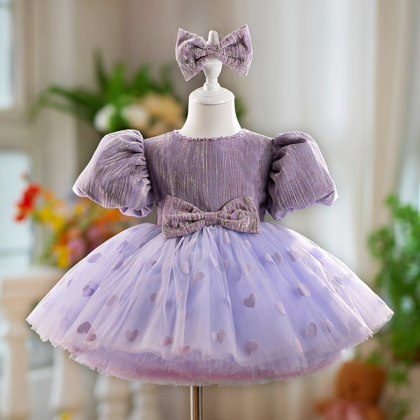 Caramel Princess Flower Girl Dress Knee-Length J562