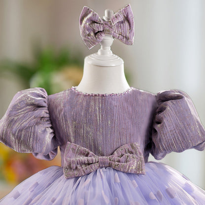 Caramel Princess Flower Girl Dress Knee-Length J562