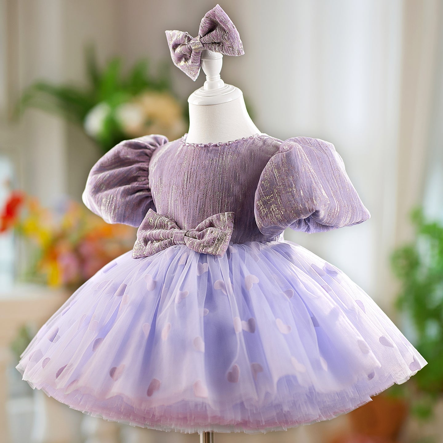 Caramel Princess Flower Girl Dress Knee-Length J562
