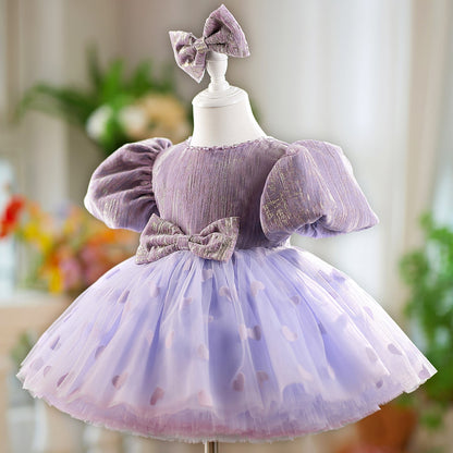 Caramel Princess Flower Girl Dress Knee-Length J562