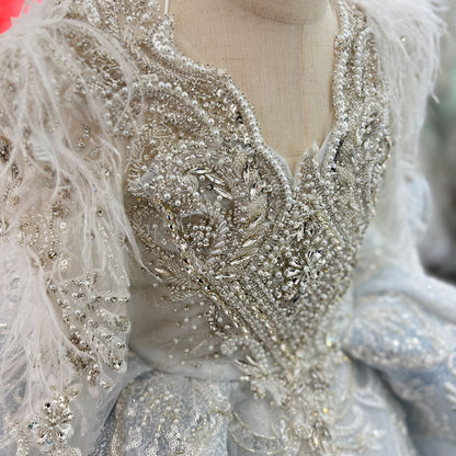 Luxury Princess Girl Wedding Dress for Wedding Birthday Party J066