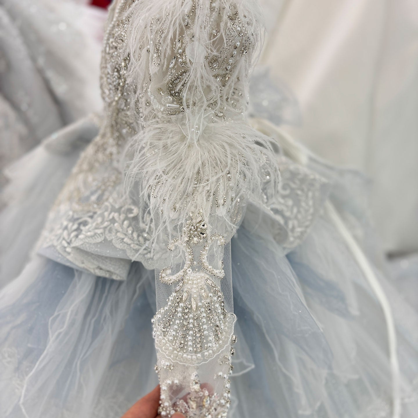 Luxury Princess Girl Wedding Dress for Wedding Birthday Party J066