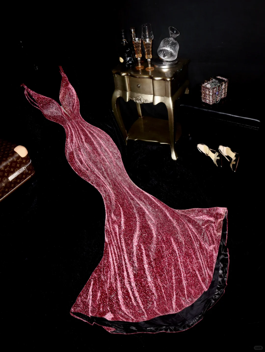 Shiny Mermaid Spaghetti Strap Sequin Open Back Long Prom Dress Party Dress SH3071