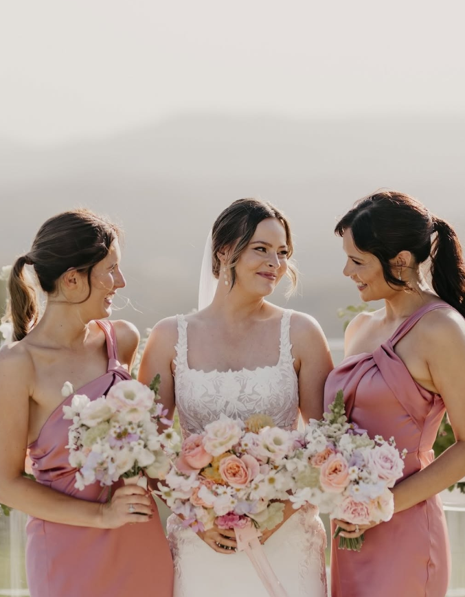 Gentle Sheath One Shoulder Pink Satin Long Bridesmaid Dress Evening Dress SH3200