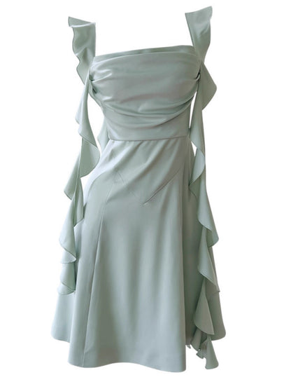 Cute A Line Square Neck Mint Green Short Formal Homecoming Dress Middle School Short 20th Birthday Outfits Graduation Dress Cocktail Dresses DH2202