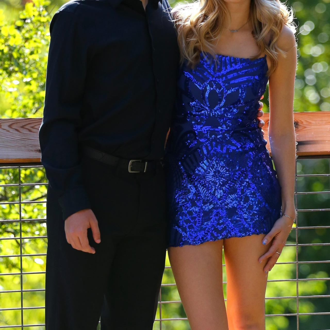 Sexy Sheath Spaghetti Straps Sequin Royal Blue Short Formal Homecoming Dress Middle School Short 16th Birthday Outfits Graduation Dress Cocktail Dresses DH2226