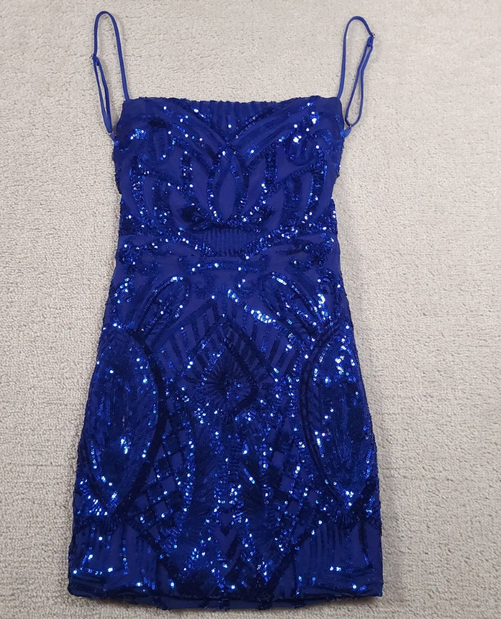 Sexy Sheath Spaghetti Straps Sequin Royal Blue Short Formal Homecoming Dress Middle School Short 16th Birthday Outfits Graduation Dress Cocktail Dresses DH2226
