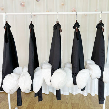 Arabic White Black Girl Dress Flowers Party Gown J180