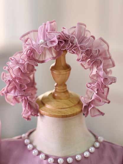 Blue/Green Baby Puffy Sleeve Adorable Girl Dress with Flowers J035