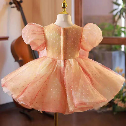 Coral Girl Dress Bow for Baby Kids Princess J103