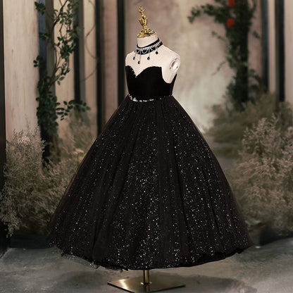 Dubai Black Girl dresses Beadeds Arabic Princess Ball Gown J106