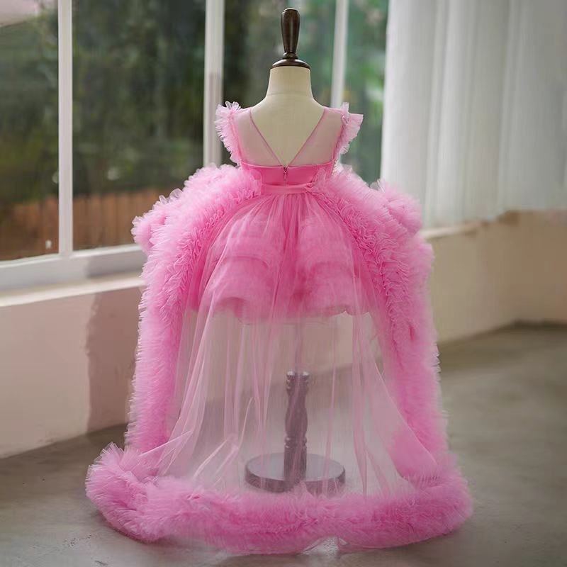 Elegant Green Pearls Flower Girl Dress Princess Baby Kids Gown J301