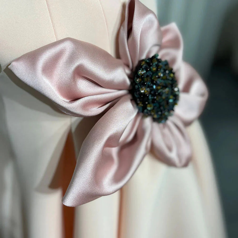 Elegant White Girl Dress Handmade Flowers Princess Baby Kids J386