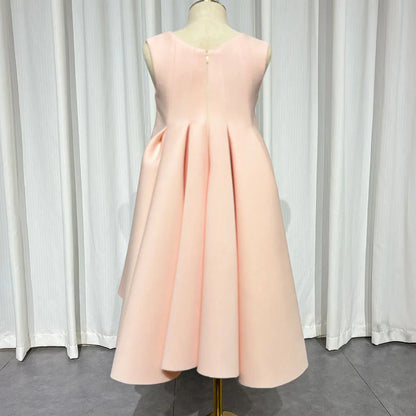 Elegant White Girl Dress Handmade Flowers Princess Baby Kids J386