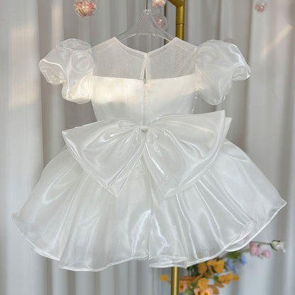 Girl Dress Puffy Sleeve for Kids Princess Birthday Wedding Party J373