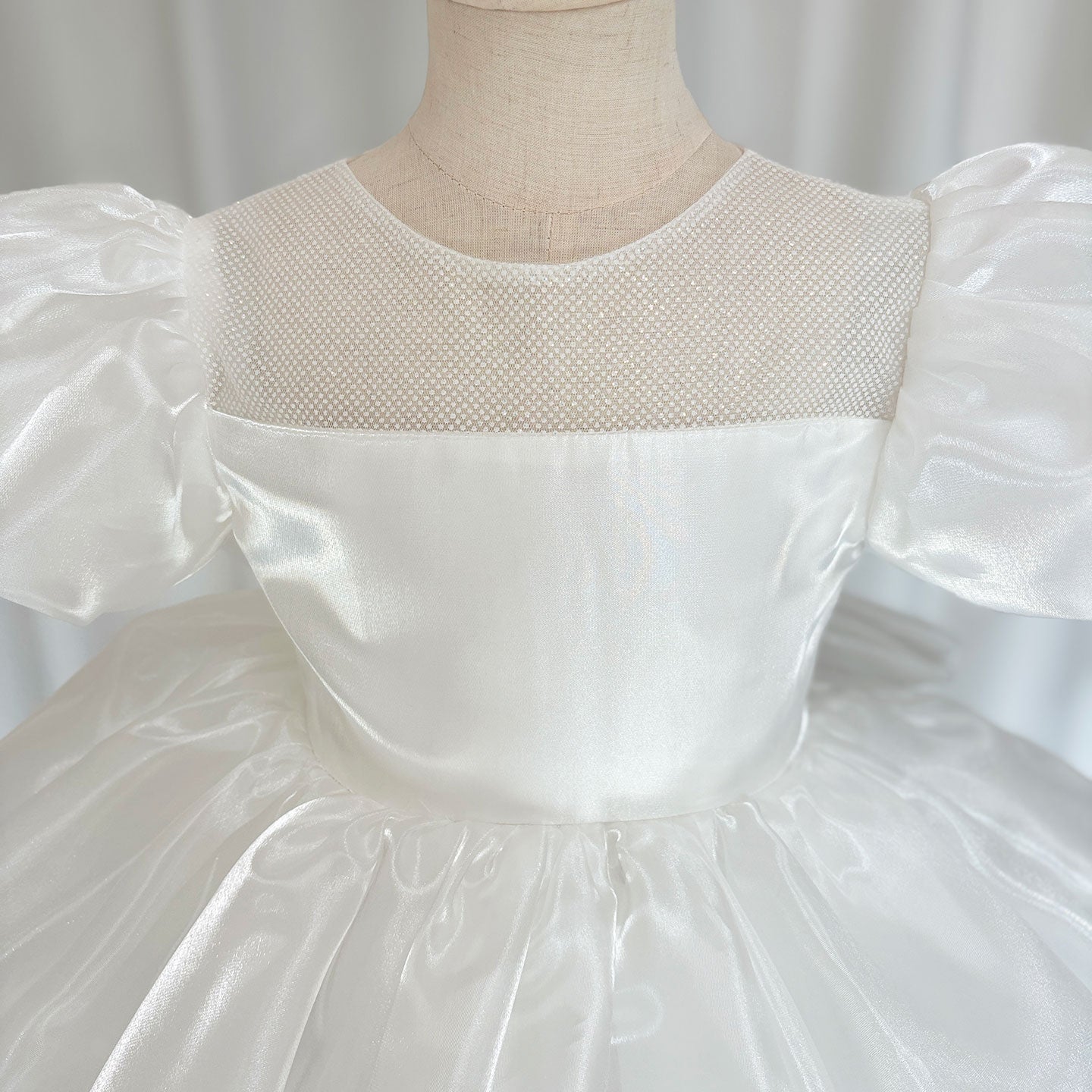 Girl Dress Puffy Sleeve for Kids Princess Birthday Wedding Party J373