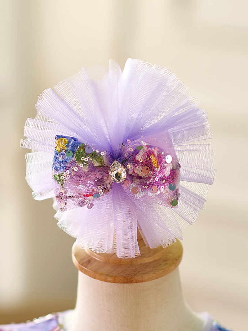 Lilac Baby Long Sleeve Adorable Knee Length Girl Dress J055