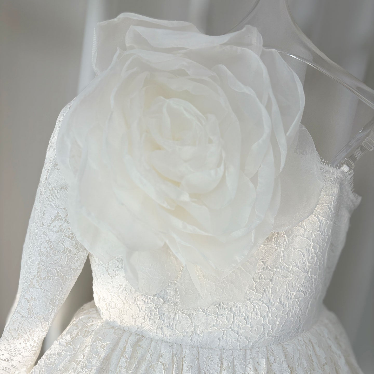 Lilac Girl Dress One Shoulder Flowers Champagne Princess Ball Gown J154