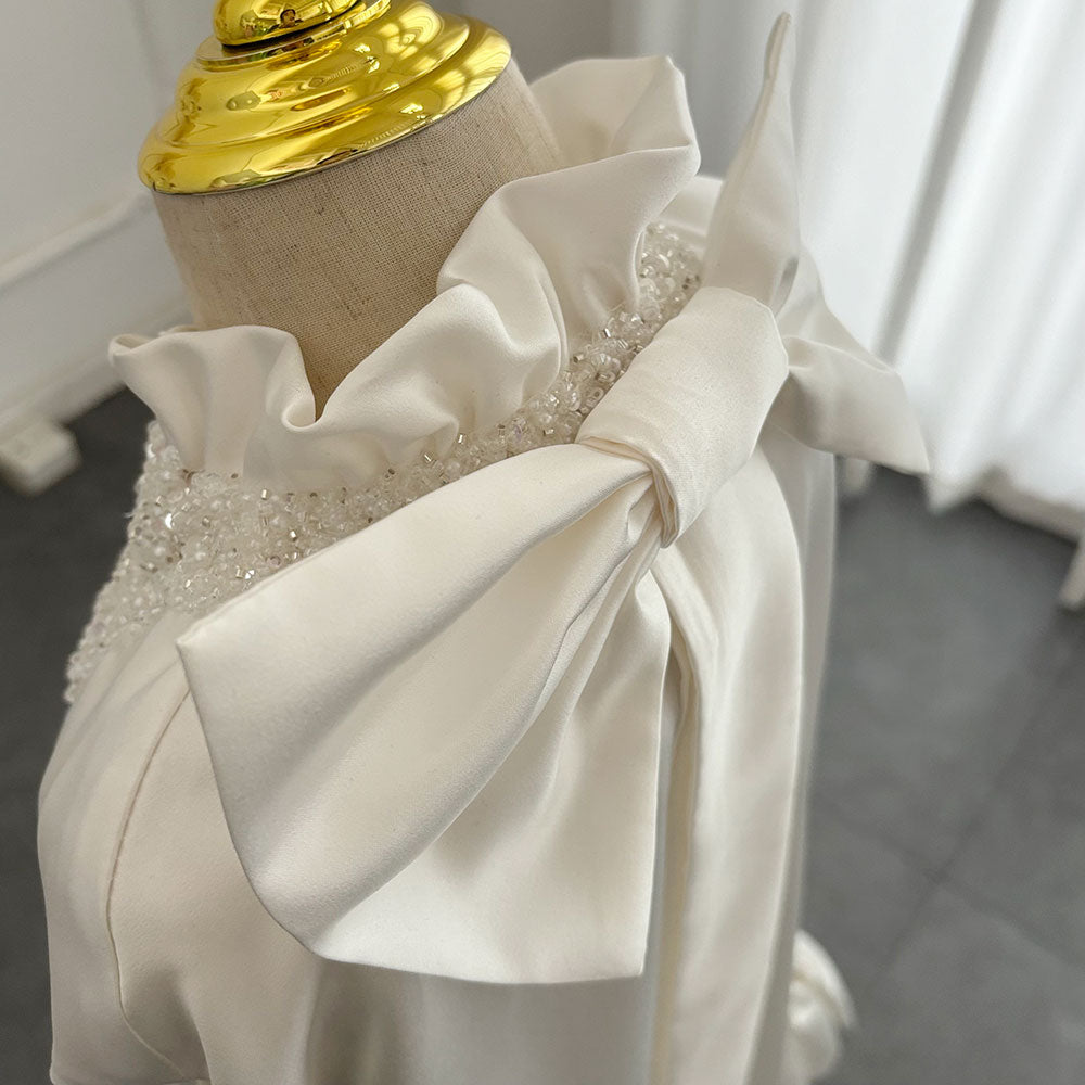 Luxury White Girl Dress Beading Princess Kids Evening Gown J296