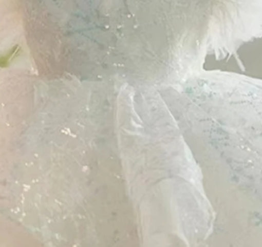 Sequins Lilac Long Sleeve Girl Dress Knee Length J287