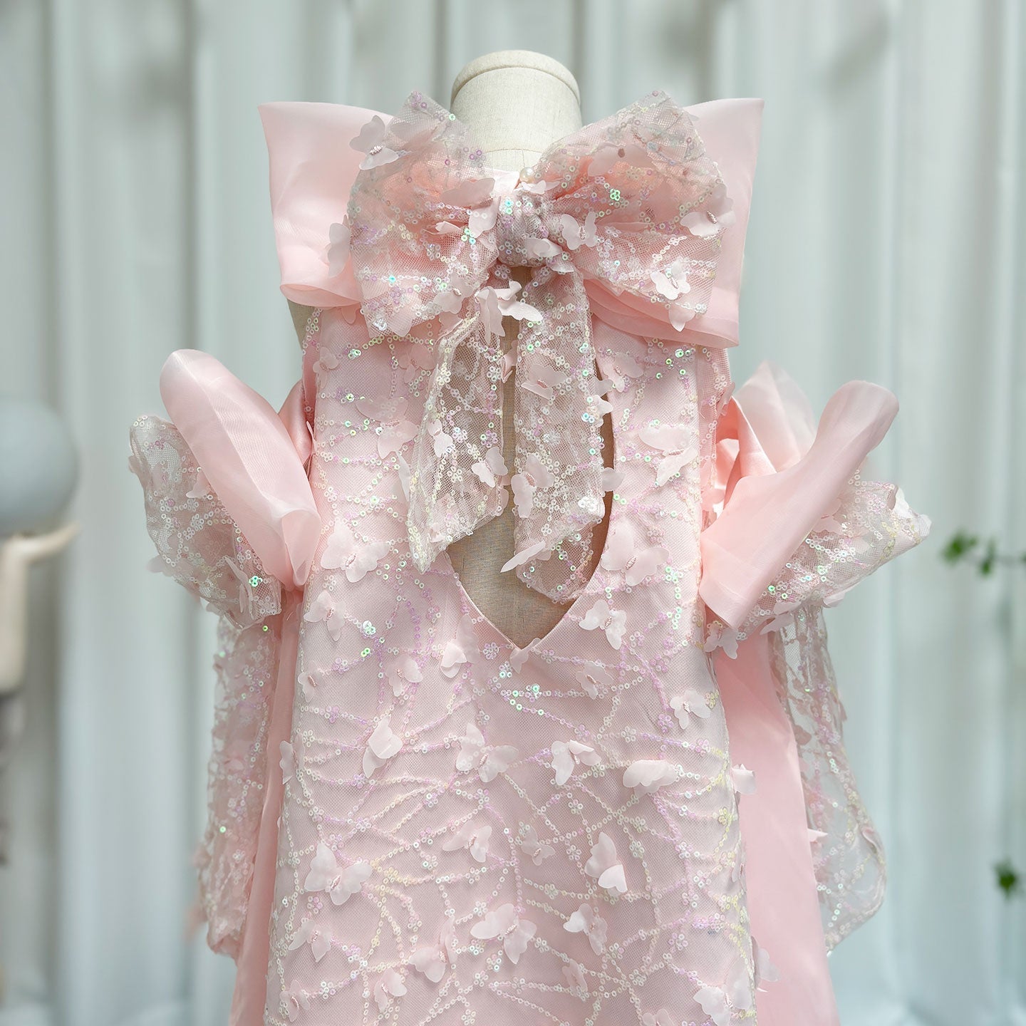 White Sparkly Girl Bridesmaides Dresses Birthday Party Gown J235