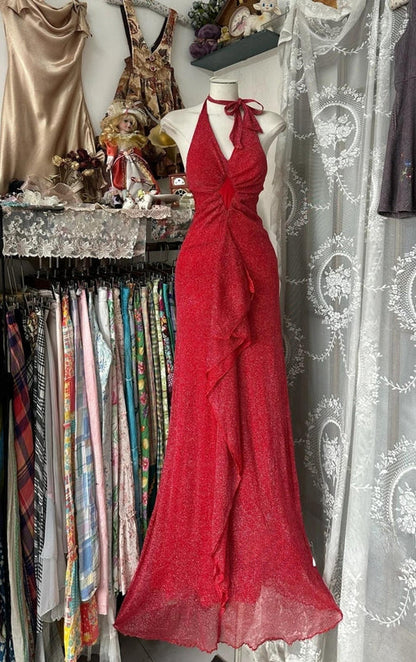 Black/Red Sweet Vintage Fashion Backless Long A-Line Chiffon Tulle Ball Gown Evening Dress Birthday Dress gh4244
