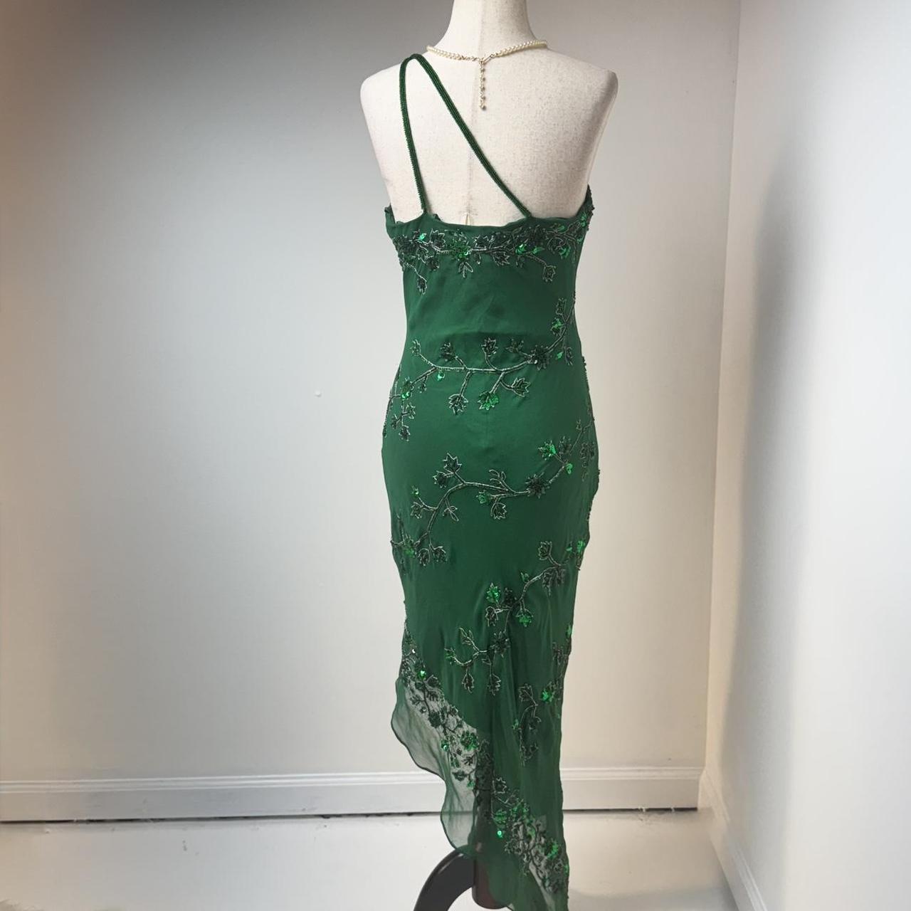 Vintage One Shoulder Sheath Formal Dresses Chiffon Beaded Green Prom Dresses Elegant Evening Gowns ED04653