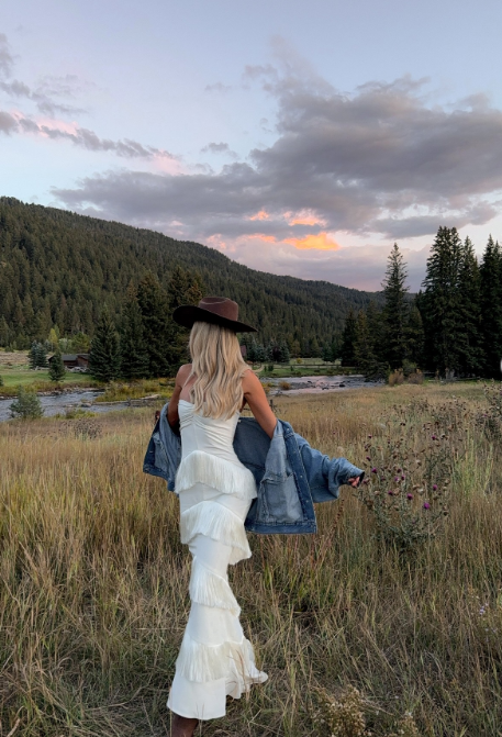 Fashion Strapless Sheath Long Prom Dresses Chiffon Tassel White Birthday Dresses ED05005