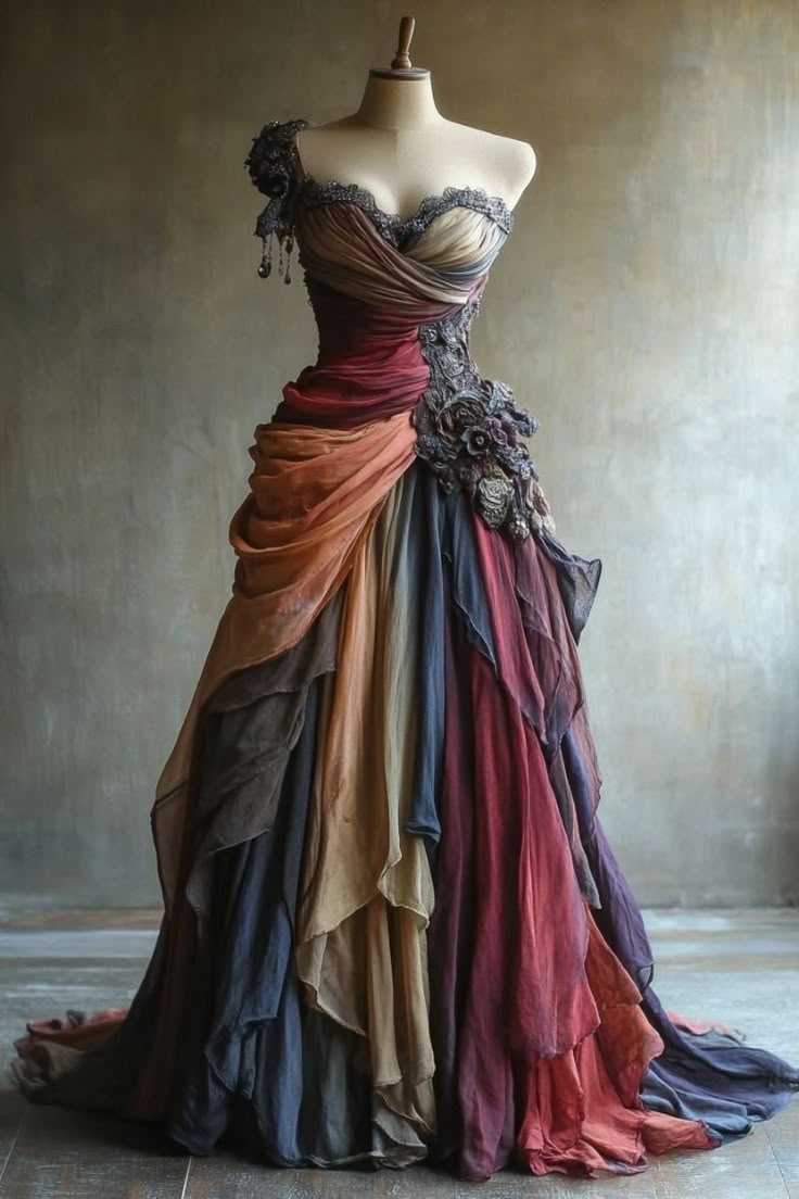 Colorful A Line One Shoulder Chiffon Applique Long Prom Dress, Party Dress, Evening Dress GG2428