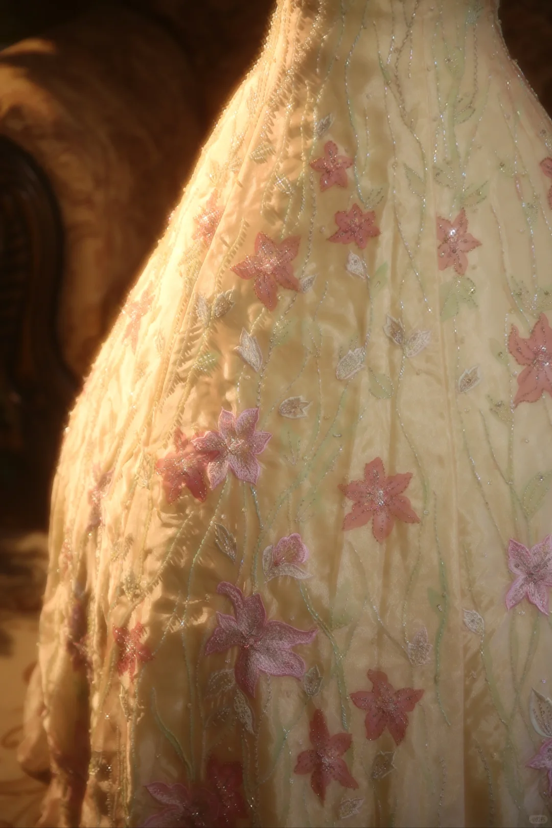 Gorgeous A Line Spaghetti Straps Pastel Yellow Satin Beaded Applique Long Prom Dress, Party Dress, Evening Dress GG2871