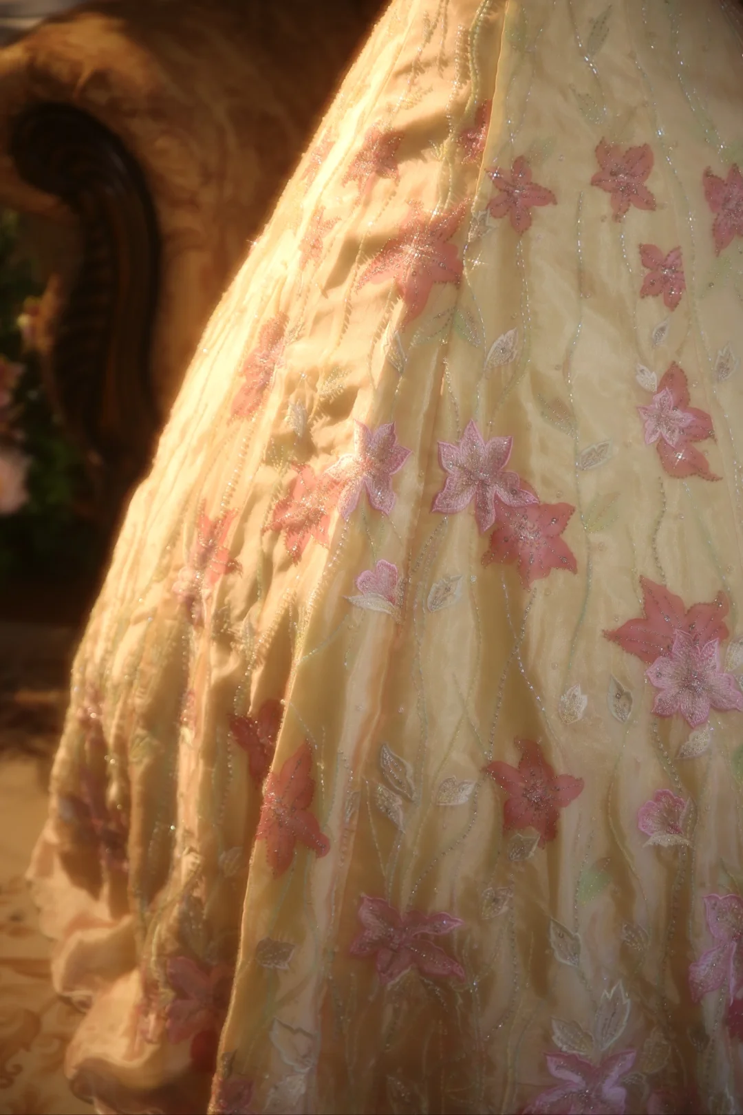 Gorgeous A Line Spaghetti Straps Pastel Yellow Satin Beaded Applique Long Prom Dress, Party Dress, Evening Dress GG2871