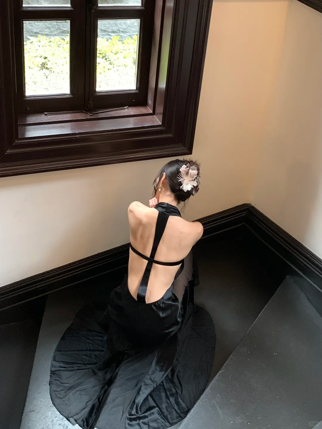 Charming Mermaid Halter Black Satin Backless Long Prom Dress,Party Dress,Evening Dress GG3666