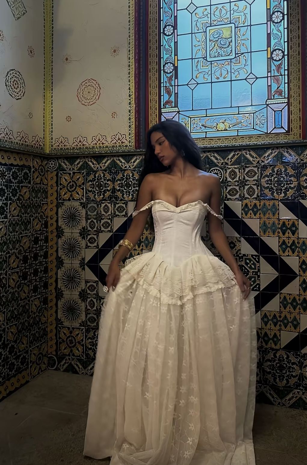 Princess A Line Off The Shoulder Satin Tulle Lace Long Prom Dress,Evening Dress GG5167