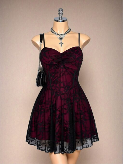 Vintage Spaghetti Straps V Neck A Line Short Graduation Homecoming Dress 20th Birthday Outfits D715