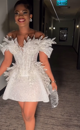 Vintage Pearls Beaded Floral Short Cocktail Dress Birthday Dress White Off The Shoulder Homecoming Dress S688